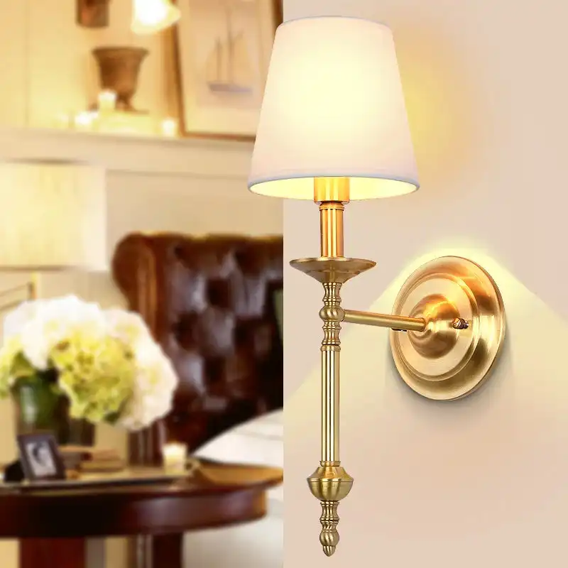 Copper Living Room Chandelier Simple Dining-room Lamp