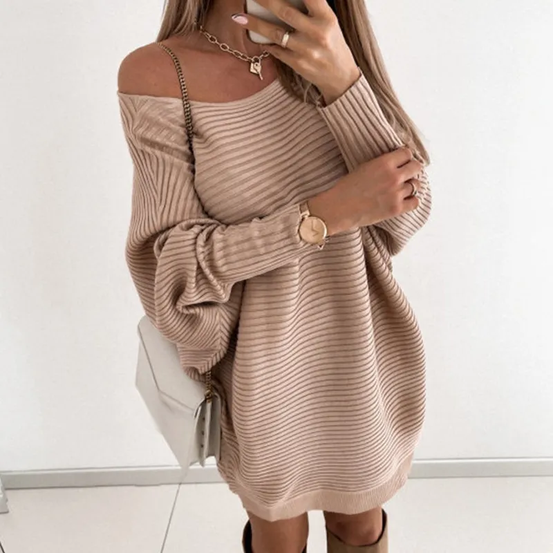 Solid Color Daily Commuter Polyester Dress
