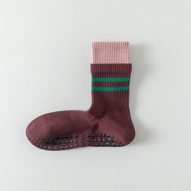 Yoga Socks Women's Autumn And Winter Socks Bottom Non slip Purplish Red - Shop at LoveMi