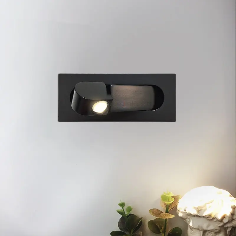 Led Wall Lamp Simple Fashion Bedroom Home Bedside Reading Lamp Rotating