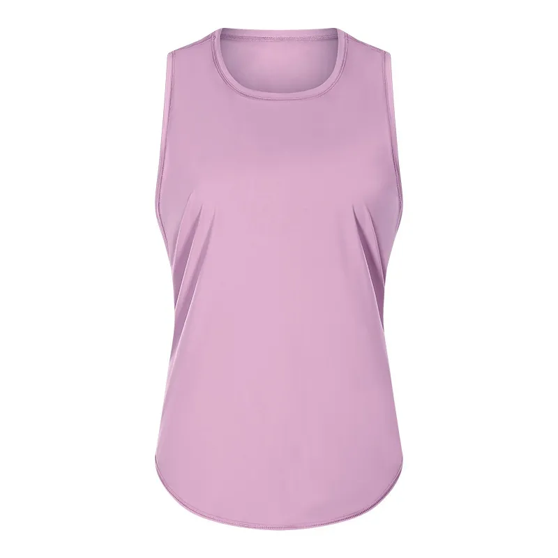New Yoga Vest Fitness Exercise Sleeveless Blouse Quick-drying Loose Yoga Top - Shimmer Purple