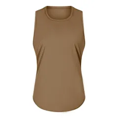 New Yoga Vest Fitness Exercise Sleeveless Blouse Quick-drying Loose Yoga Top - Tsuyuri Kumin Colors-2Xl - View 1