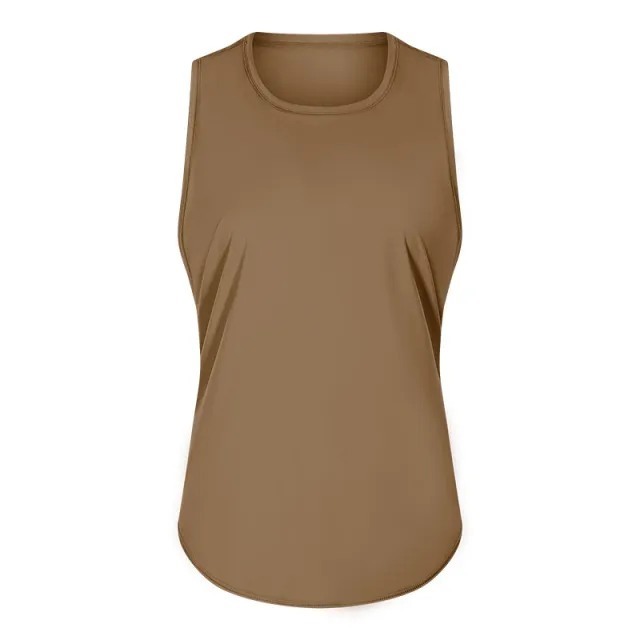 New Yoga Vest Fitness Exercise Sleeveless Blouse Quick drying Loose Yoga Top Tsuyuri Kumin Colors L - Shop at LoveMi