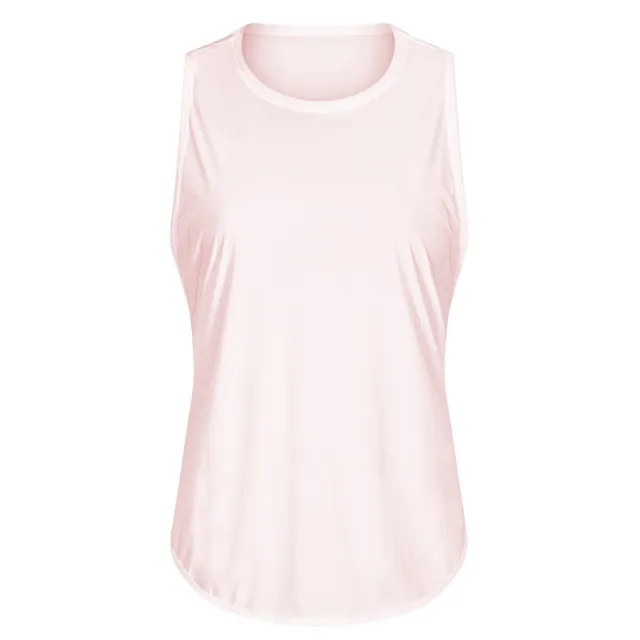 New Yoga Vest Fitness Exercise Sleeveless Blouse Quick drying Loose Yoga Top Pink - Shop at LoveMi