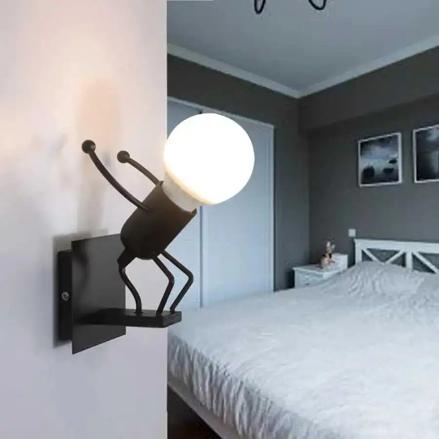 Creative Cartoon Villain Wall Lamp Simple Bedside