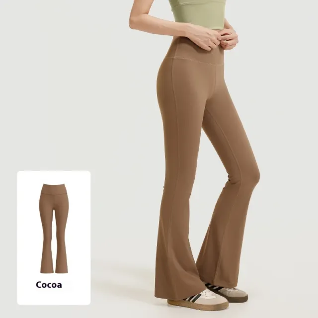 High Waist Hip Lift Nude Feel Seamless Exercise Workout Pants Cocoa Color - Shop at LoveMi