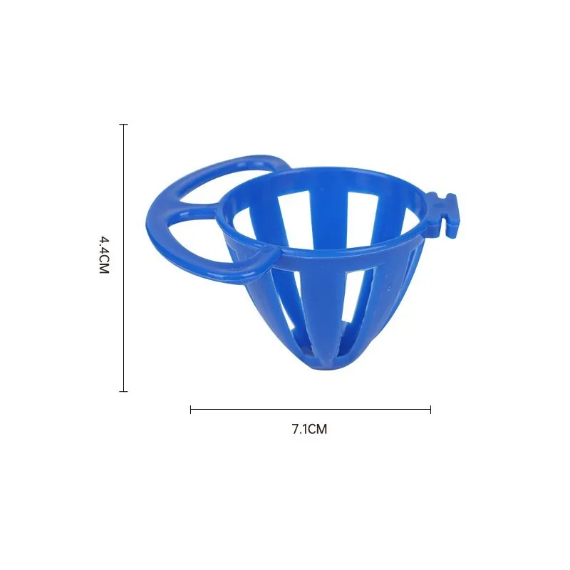 Parrot Plastic Solid Color Cute Feeder - Blue Egg Holder