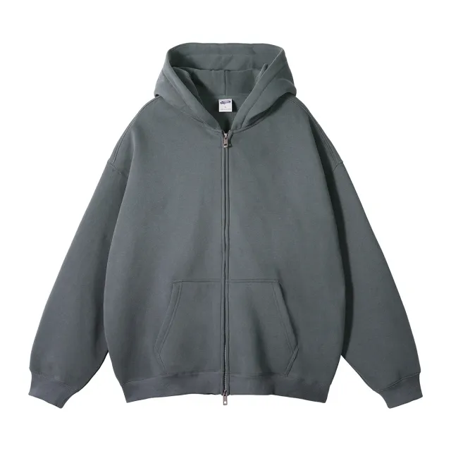 Fleece lined Thickened American Zipper Men's Sweater And Pants Sweatshirt Plaster 2Xl - Shop at LoveMi