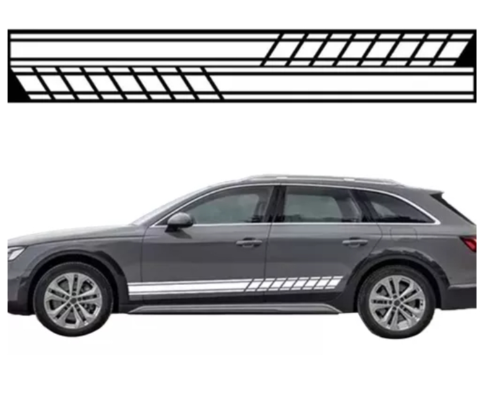 Car Waist Line Latte Art Stickers Universal Decorative Sticker