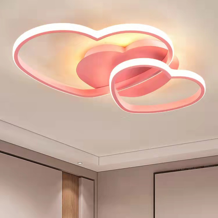 Double Heart Children’s Bedroom LED Ceiling Light