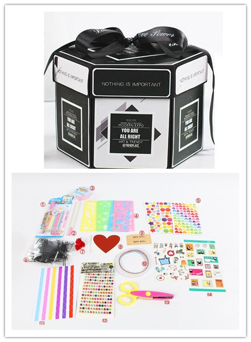 Surprise Explosion Box DIY Handmade Scrapbook Photo Album Gift Box For Valentine - Picture 12 of 49