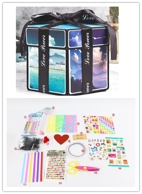 Surprise Explosion Box DIY Handmade Scrapbook Photo Album Gift Box For Valentine - Picture 30 of 49