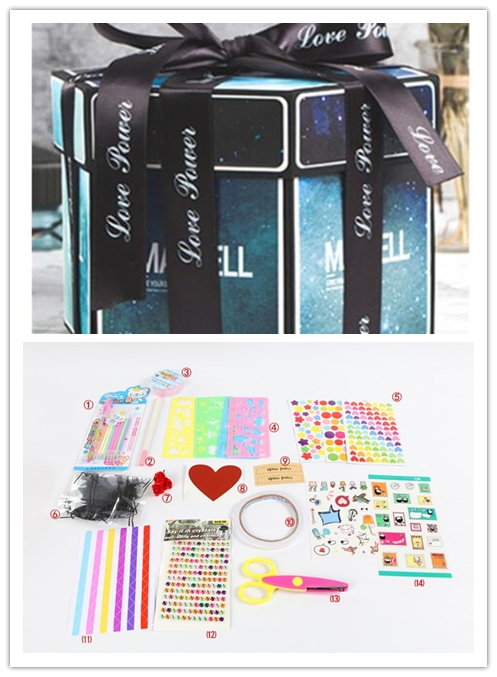 Surprise Explosion Box DIY Handmade Scrapbook Photo Album Gift Box For Valentine - Picture 20 of 49