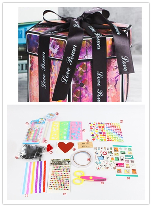 Surprise Explosion Box DIY Handmade Scrapbook Photo Album Gift Box For Valentine - Picture 47 of 49