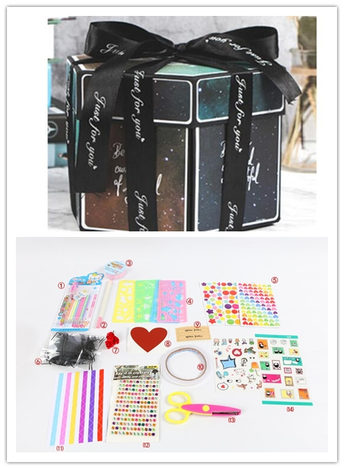 Surprise Explosion Box DIY Handmade Scrapbook Photo Album Gift Box For Valentine - Picture 29 of 49