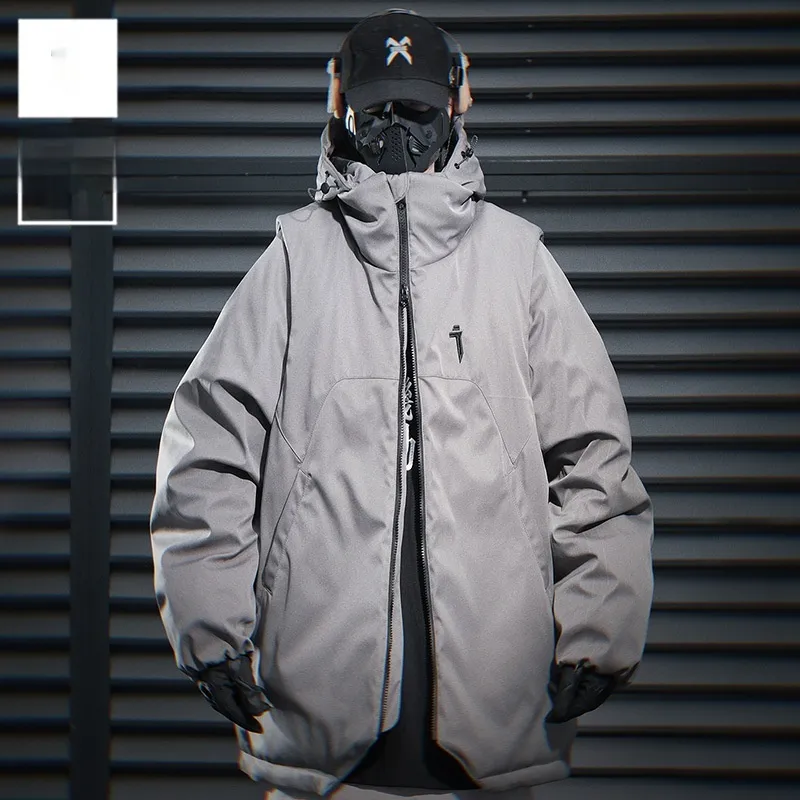 Functional Removable Sleeves Vest Cotton-padded Coat