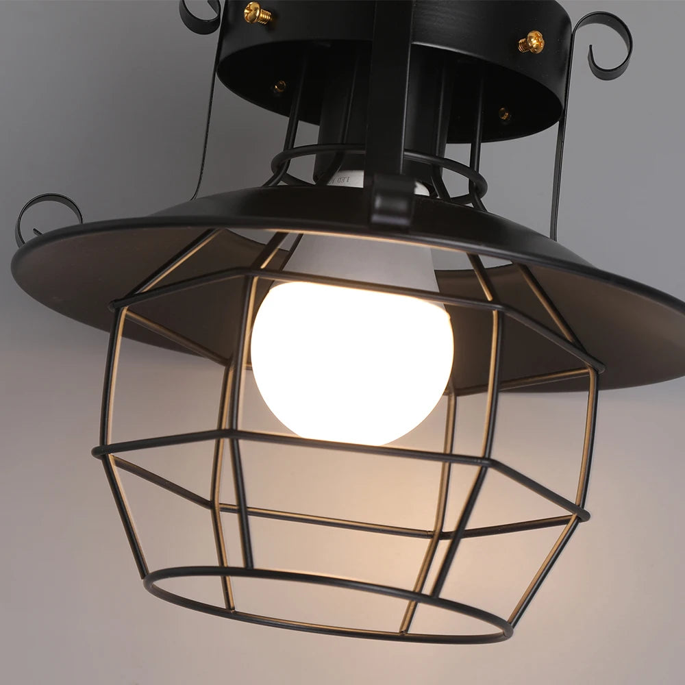 American Iron Droplight Restaurant Lantern-shaped Decorative Lamp