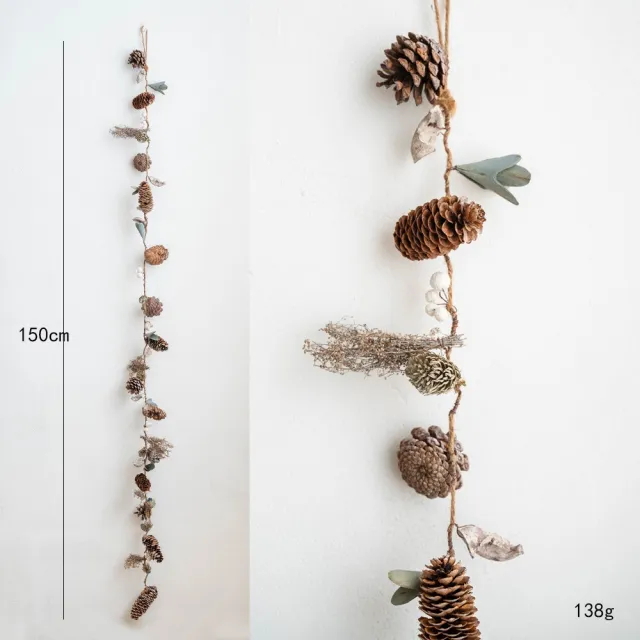 Pine Cones Rattan Garland Christmas Table Decorative Ornaments Rattan Without Lights - Shop at LoveMi