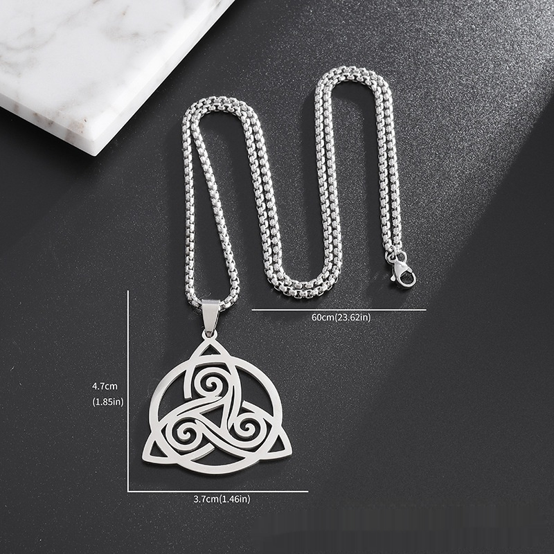 Simple Hollow Circle Stainless Steel Necklace