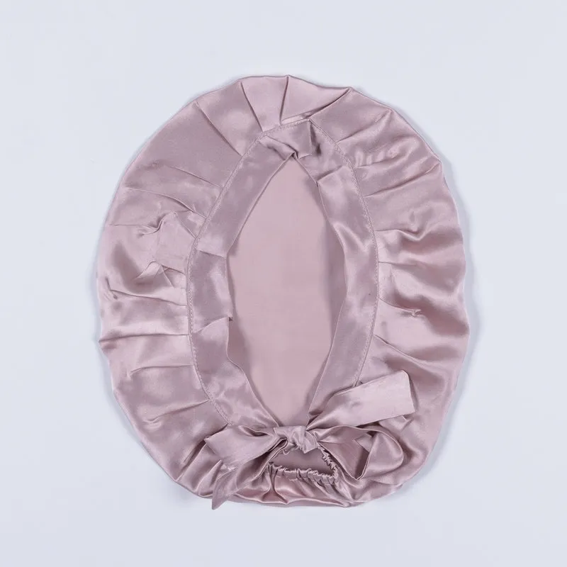 Women's Solid Color Hair Care Silk Nightcap - Pink