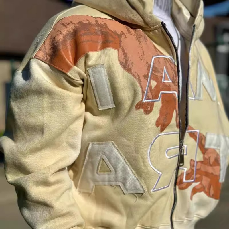 Printing Composite Loose Pullover Sweatershirt