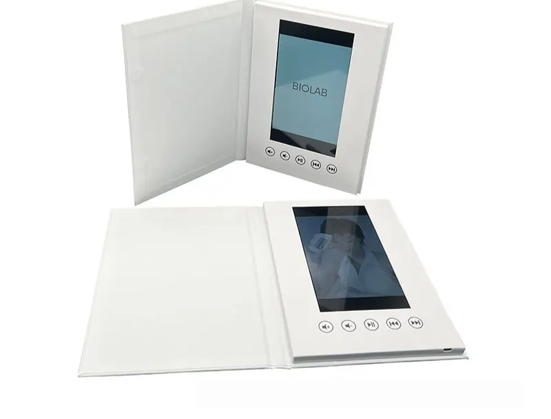 Brochure Paper Blank 7-inch Greeting Card White Hardcover Video Book