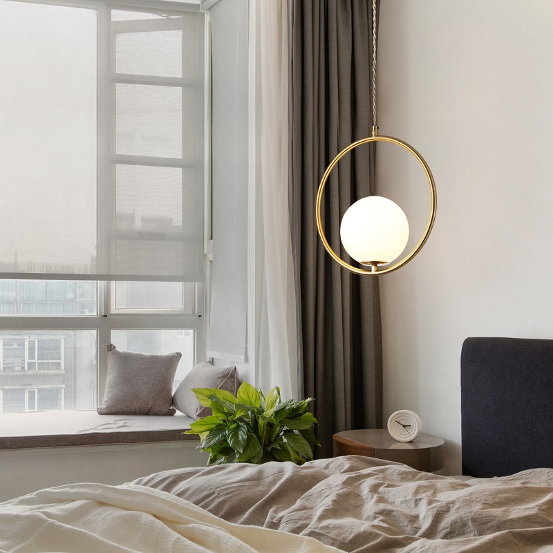 Creative Nordic Single Head All Copper Pendant Light