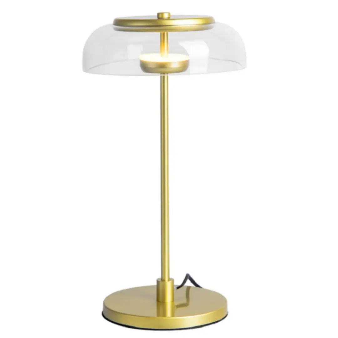 Minimally Modern Glass Decorated LED Desk Lamp
