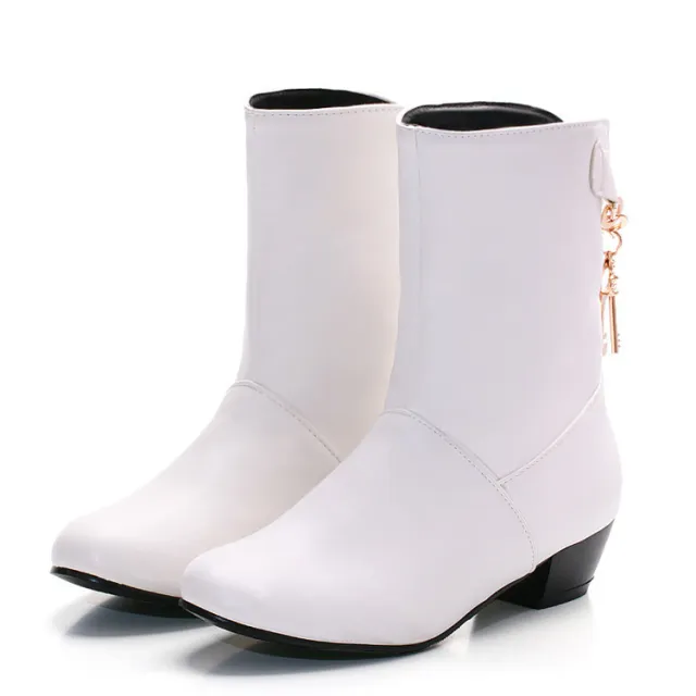 Women's Low heeled Premium PU Ankle Boots White - Shop at LoveMi