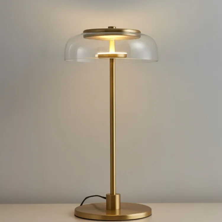 Minimally Modern Glass Decorated LED Desk Lamp