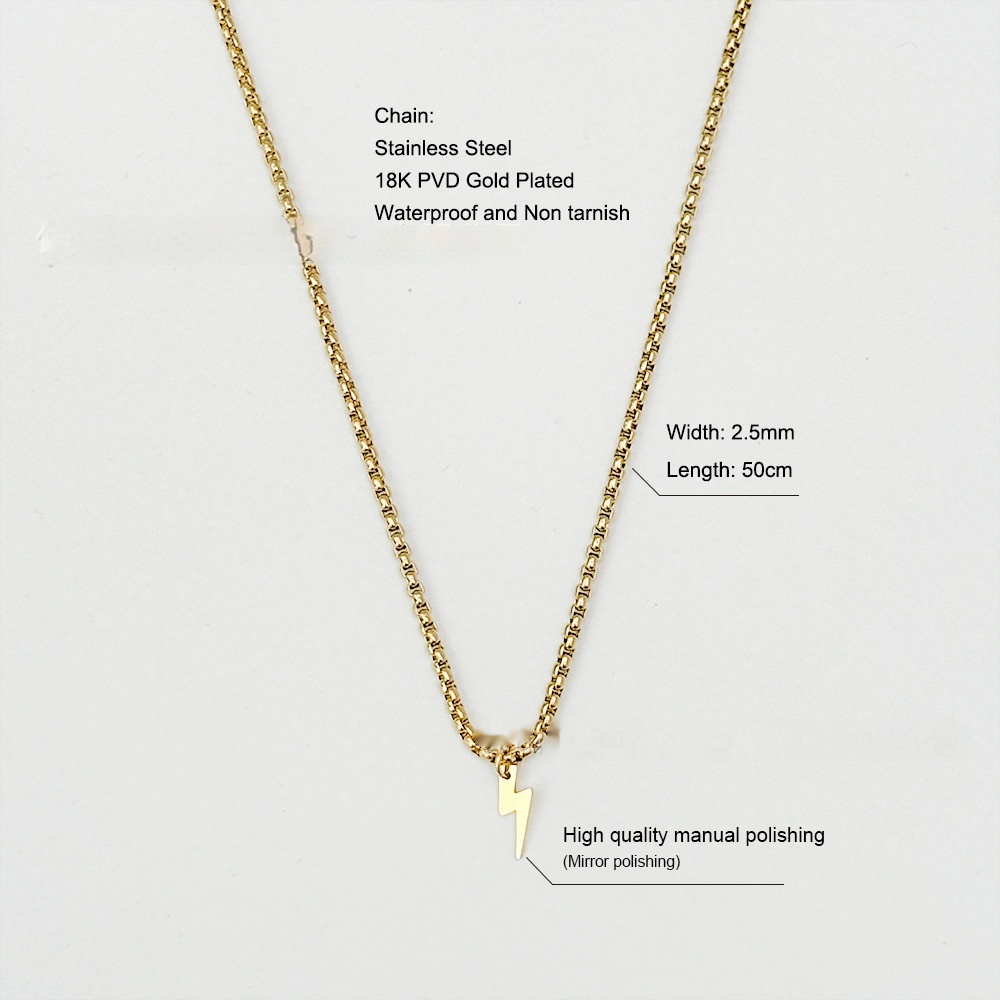 Vacuum Plating 18K Gold High Polished Stainless Steel Necklace