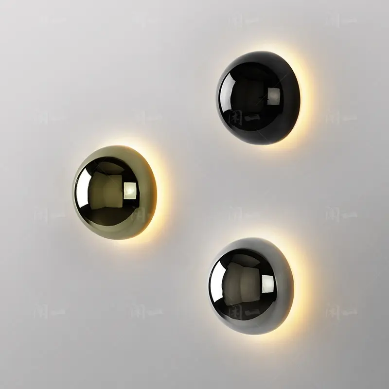 Round Aisle Lamps Nordic Solar Eclipse Bedroom