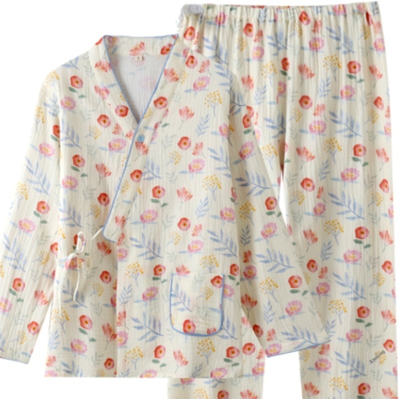 Dopamine Homewear Suit Cotton Double-layer Gauze Pajamas