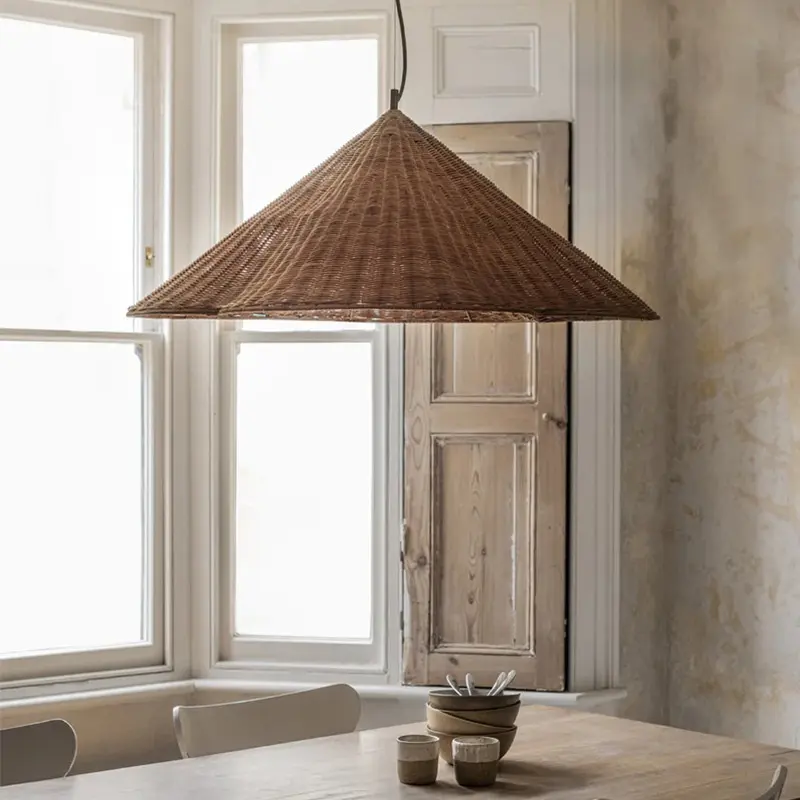 Silent Style Rattan-weaved Ceiling Lamp B