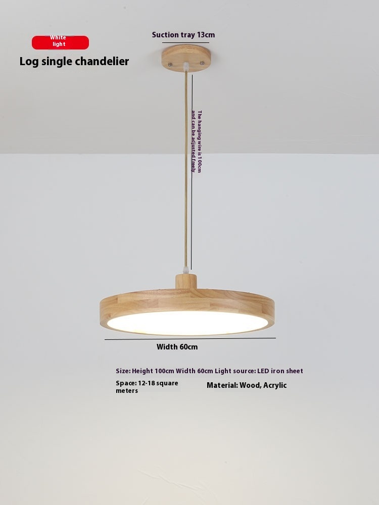 Log Single-head Droplight Japanese Style Round