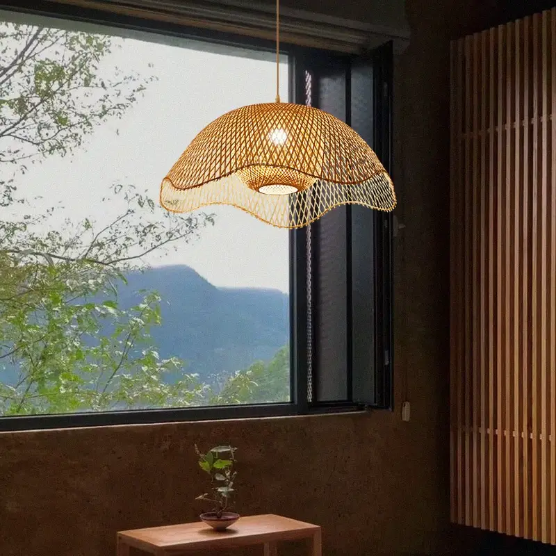 New Chinese Style Bamboo Chandelier Creative B & B Tea Room