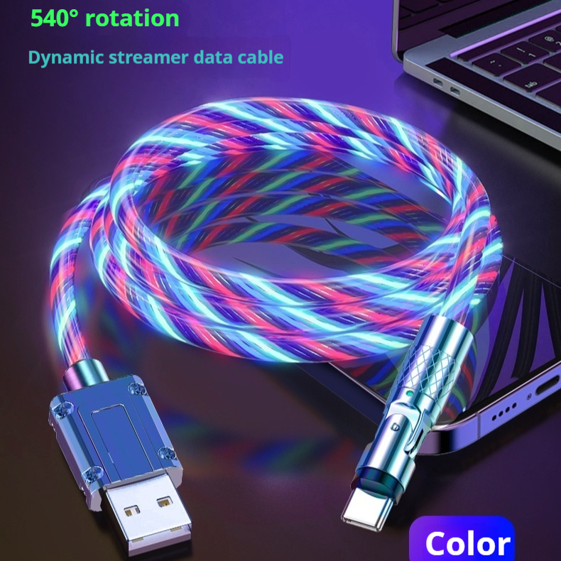 RGB Car Ambient Light Charging Cable – Colorful Horse Racing LED Fast Charger Wi - 第 9/29 張圖片