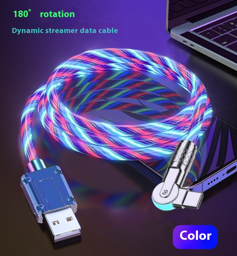 RGB Car Ambient Light Charging Cable – Colorful Horse Racing LED Fast Charger Wi - 第 13/29 張圖片