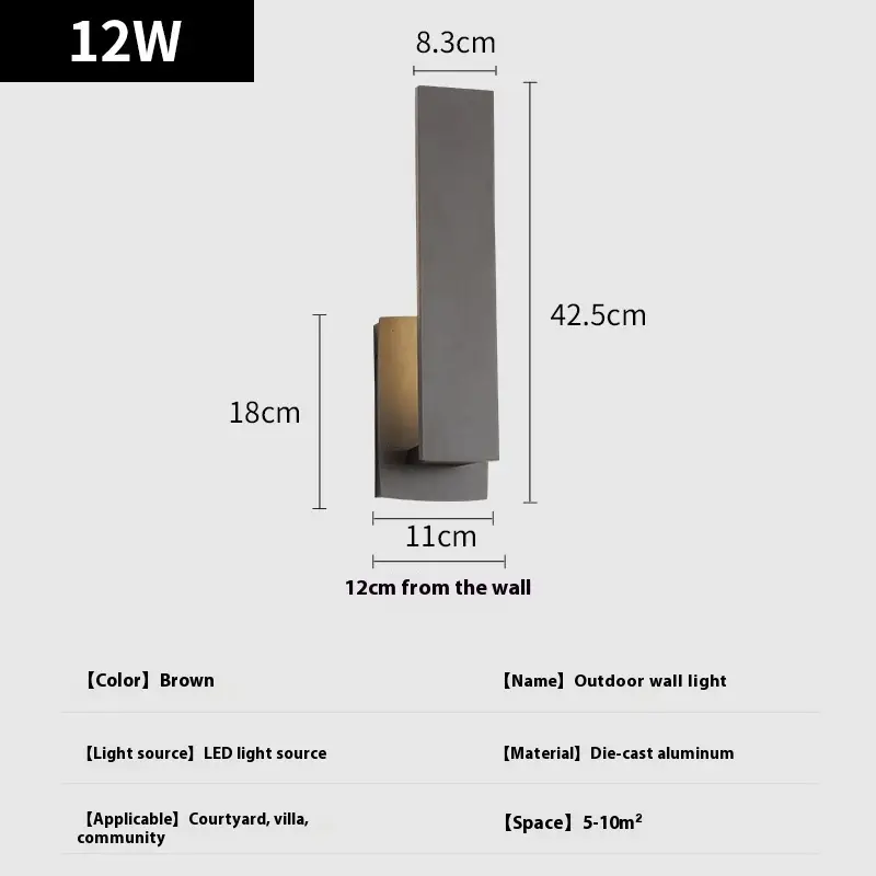 Waterproof Wall Lamp Outdoor Villa Balcony