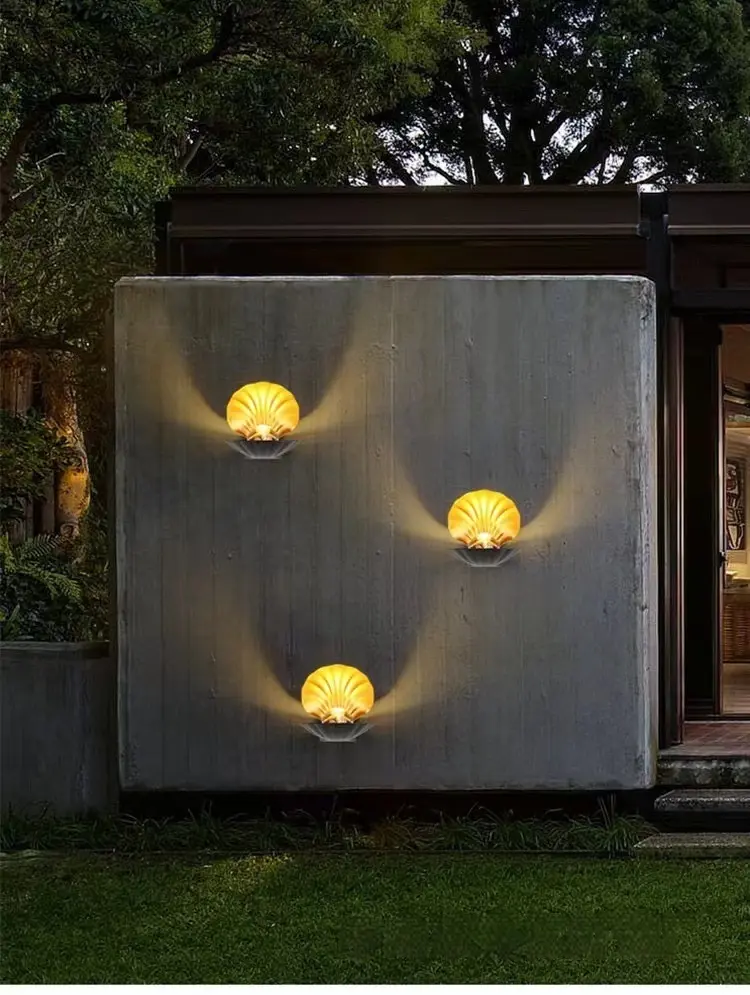 Pearl Shell Creative Outdoor Waterproof Simple Modern Wall Lamp