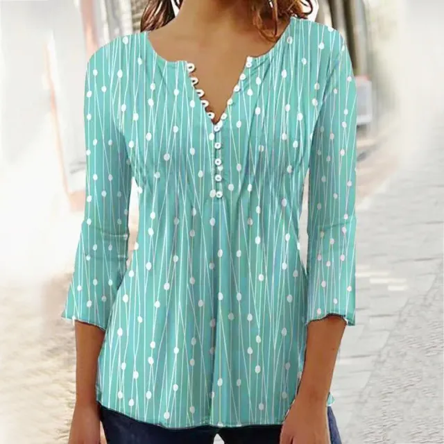 Women's Digital Printing V neck Long t shirt Q3Wtxba70Yj051503 M - Shop at LoveMi