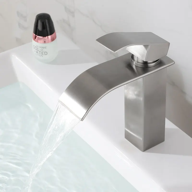 Waterfall Bathroom Wash Basin Toilet Table Counter Tap Hot