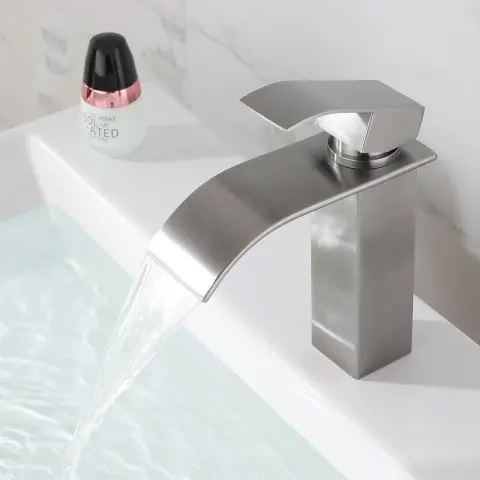 Waterfall Bathroom Wash Basin Toilet Table Counter Tap Hot