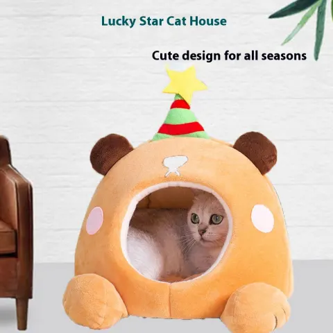 Lucky Star Cat Nest Cute Shape Four Seasons Universal