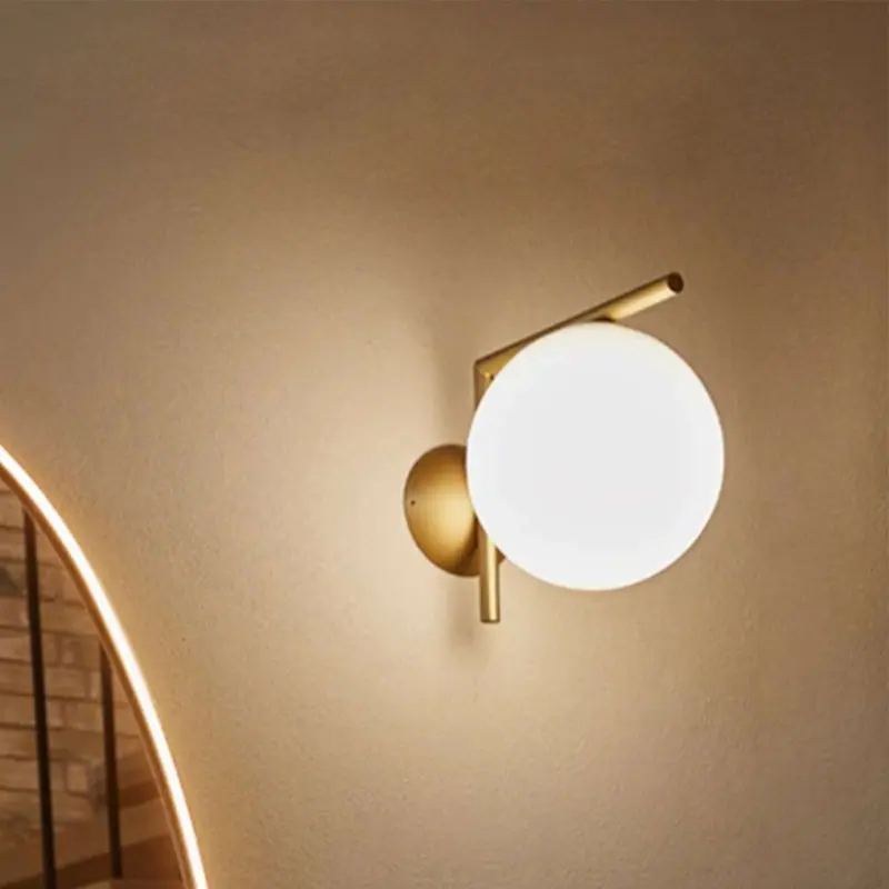 Glass Wall Lamp Bedroom Bedside Corridor Lamps