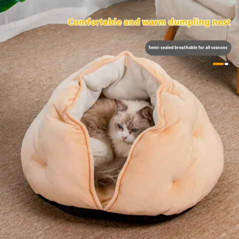 Semi-closed Breathable Four Seasons Universal Dumpling Cat Nest Short