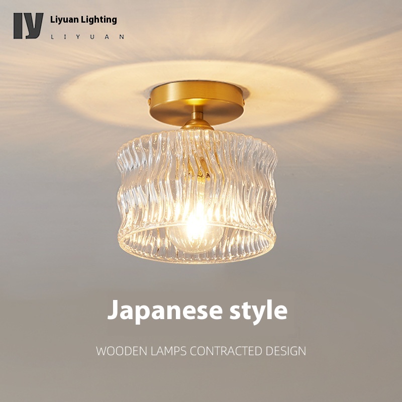 Brass Glass Ceiling Lamp Corridor Ceiling Lamp - Image 6