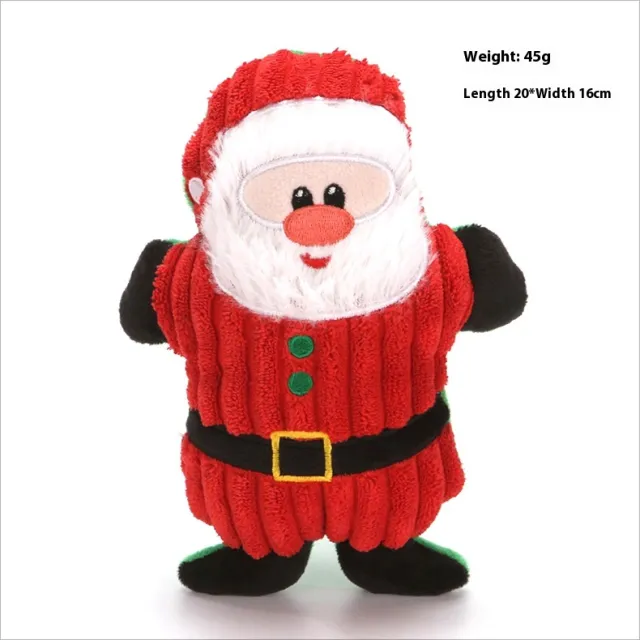 Pet Toy Christmas Suit Tear resistant Plush Sounding Cat And Dog Classic Santa Claus - Shop at LoveMi