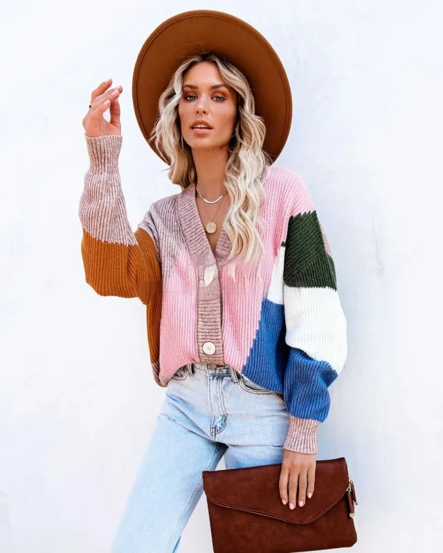 Women's Plus Size Sweater Baggy Coat Pink - Shop at LoveMi