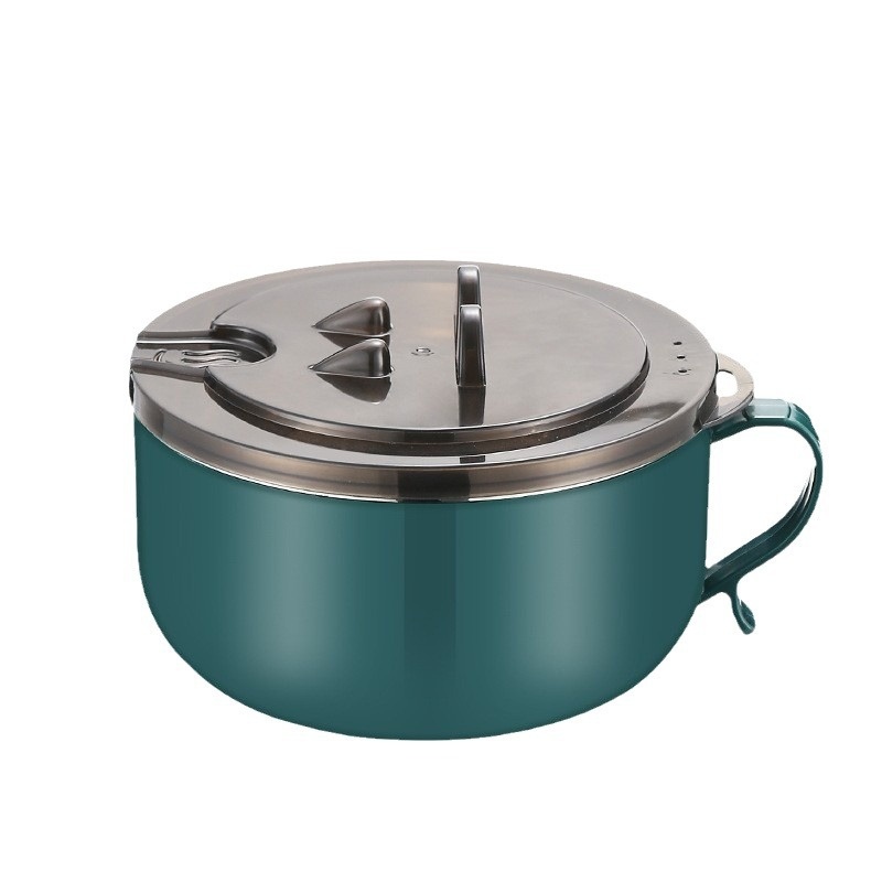 Cross-border 304 Stainless Steel Bubble Creative Student With Cover Water Filter Noodle Bowl